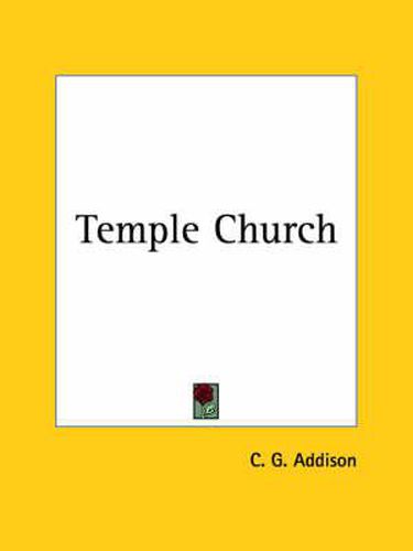 Cover image for Temple Church (1843)