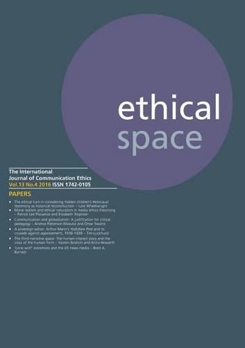 Ethical Space Vol.13 Issue 4