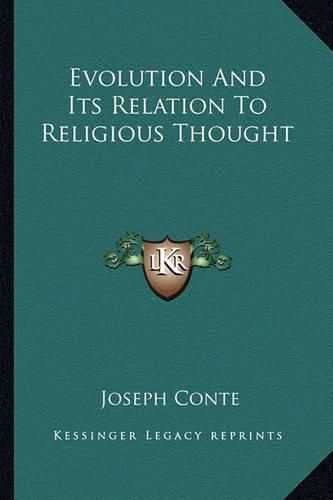 Cover image for Evolution and Its Relation to Religious Thought