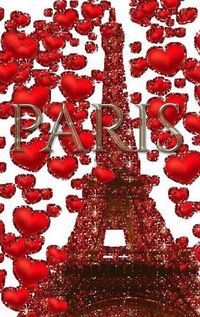 Cover image for Paris Valentine's glitter Red hearts Eiffel Tower creative blank Journal