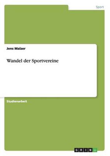 Cover image for Wandel der Sportvereine