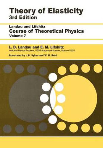 Cover image for Theory of Elasticity: Volume 7