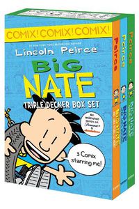 Cover image for Big Nate: Triple Decker Box Set: Big Nate: What Could Possibly Go Wrong? and Big Nate: Here Goes Nothing, and Big Nate: Genius Mode