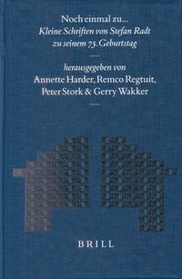 Cover image for Noch einmal zu...: Kleine Schriften von Stefan Radt
