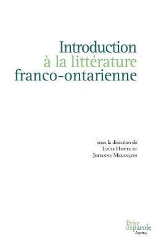 Cover image for Introduction   La Litt rature Franco-Ontarienne