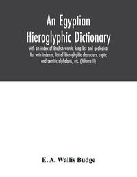 Cover image for An Egyptian hieroglyphic dictionary: with an index of English words, king list and geological list with indexes, list of hieroglyphic characters, coptic and semitic alphabets, etc. (Volume II)