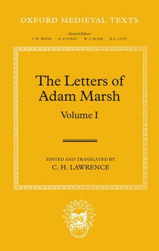 Cover image for The Letters of Adam Marsh