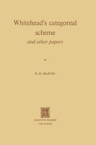 Cover image for Whitehead's Categoreal Scheme and Other Papers