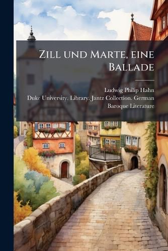 Cover image for Zill und Marte, eine Ballade