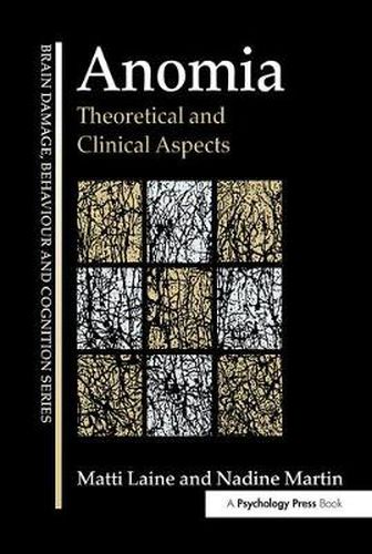 Cover image for Anomia: Theoretical and Clinical Aspects