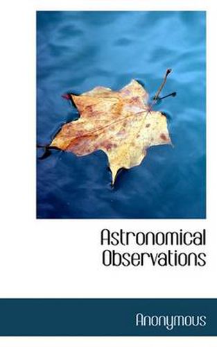 Cover image for Astronomical Observations