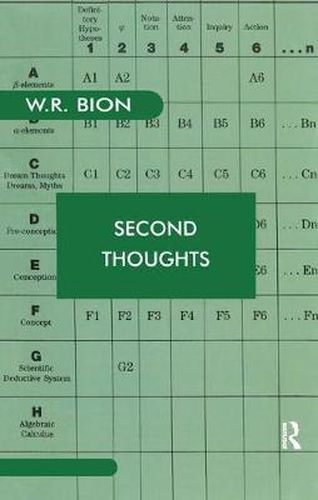 Cover image for Second Thoughts: Selected Papers on Psychoanalysis