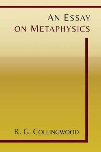 Cover image for An Essay on Metaphysics