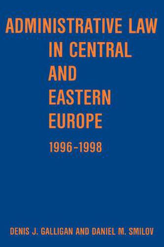 Cover image for Administrative Law in Central and Eastern Europe