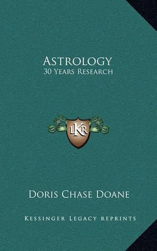 Cover image for Astrology: 30 Years Research