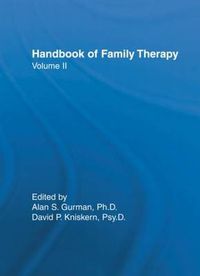 Cover image for Handbook Of Family Therapy