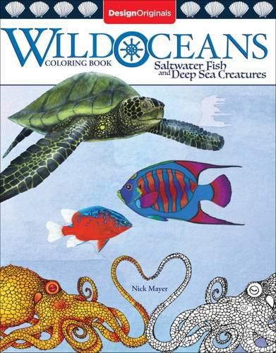 Cover image for Wild Oceans Coloring Book: Saltwater Fish and Deep Sea Creatures