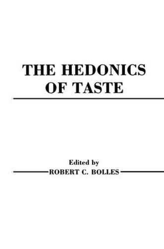 Cover image for Hedonics of Taste