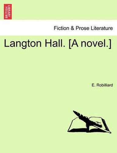 Cover image for Langton Hall. [A Novel.]
