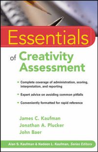 Cover image for Essentials of Creativity Assessment