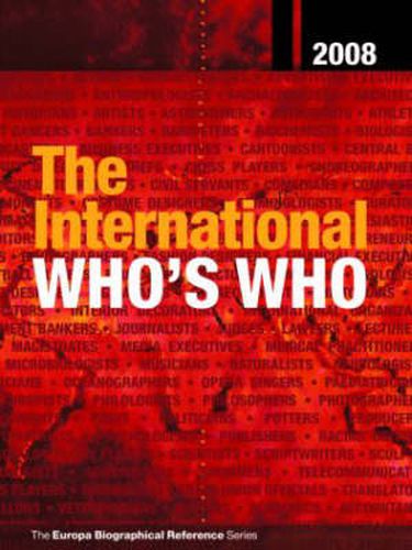 Cover image for The International Who's Who 2008