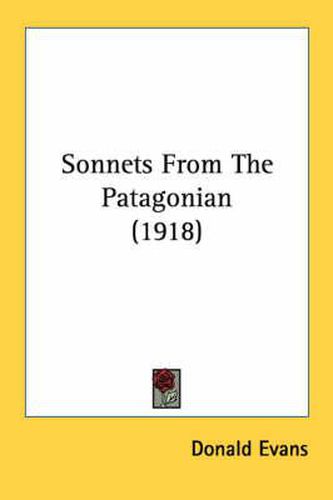 Cover image for Sonnets from the Patagonian (1918)