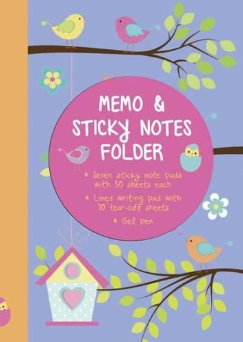 Cover image for Memo & Sticky Notes Folder: Cute Birds