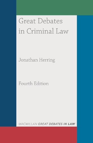 Cover image for Great Debates in Criminal Law
