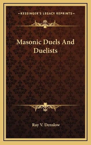 Cover image for Masonic Duels and Duelists