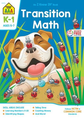 Cover image for School Zone Transition Math Grades K-1 Workbook
