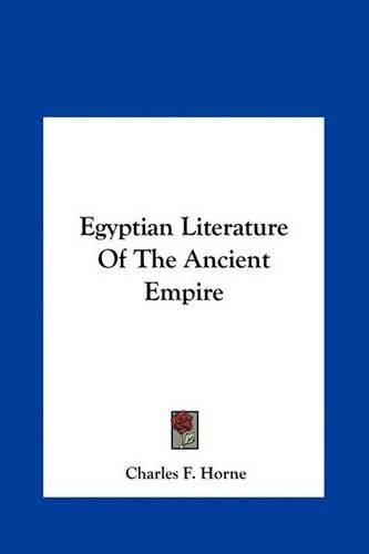 Egyptian Literature of the Ancient Empire