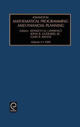 Cover image for Advances in Mathematical Programming and financial planning