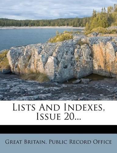 Cover image for Lists and Indexes, Issue 20...