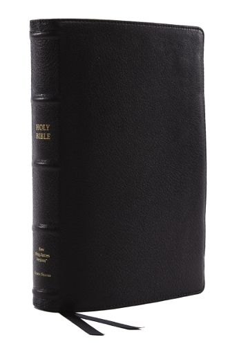 Cover image for NKJV Bible: Single-Column Verse-by-Verse w/ 72,000 Cross-References, Black Goatskin Leather, Premier Collection, Comfort Print: New King James Version