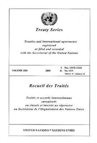 Cover image for Treaty Series: Annex A, Volume 2550