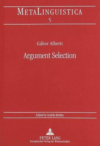 Cover image for Argument Selection