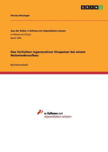 Cover image for Das Verhalten regenerativer Einspeiser bei einem Netzwiederaufbau