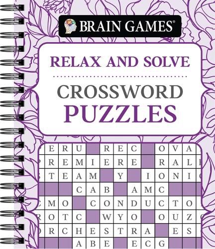 Cover image for Brain Games - Relax and Solve: Crossword Puzzles (Pattern Cover)