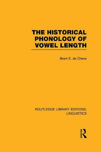 Cover image for The Historical Phonology of Vowel Length