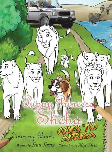 Cover image for Puppy Princess Sheba Goes to Africa: Coloring Book