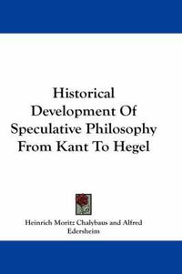 Cover image for Historical Development of Speculative Philosophy from Kant to Hegel