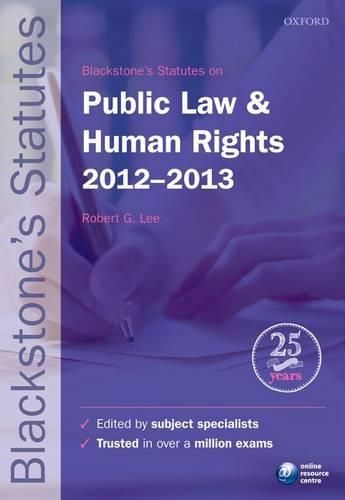 Cover image for Blackstone's Statutes on Public Law & Human Rights