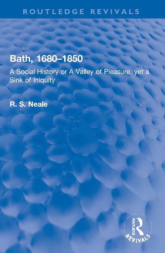 Cover image for Bath, 1680-1850