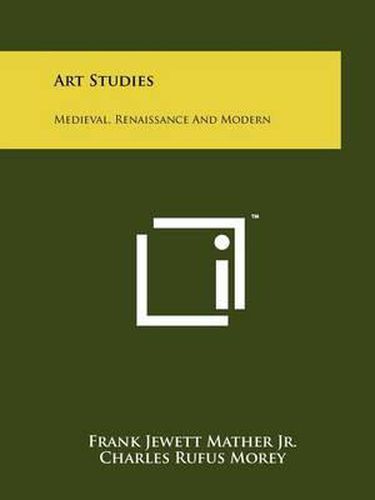 Cover image for Art Studies: Medieval, Renaissance and Modern