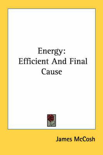 Cover image for Energy: Efficient and Final Cause