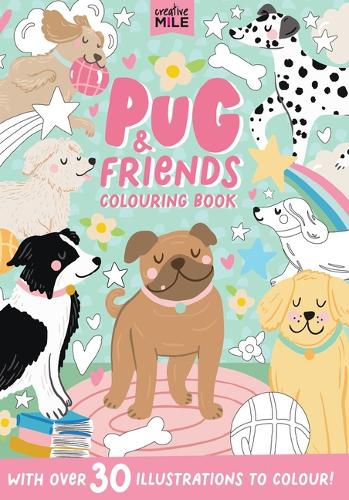 Cover image for Pug and Friends Colouring Book