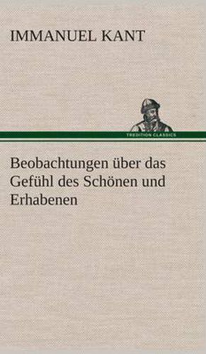 Cover image for Beobachtungen uber das Gefuhl des Schoenen und Erhabenen