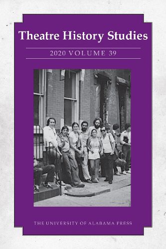 Cover image for Theatre History Studies 2020, Volume 39