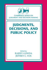 Cover image for Judgments, Decisions, and Public Policy