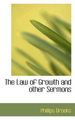 Cover image for The Law of Growth and Other Sermons